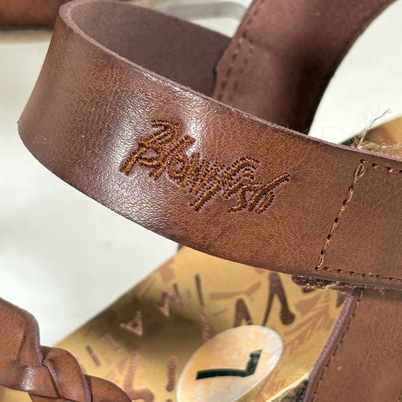 Blowfish Malibu Hazard Braid Brown Cork Wedge Platform Sandals Women's 7 - Picture 6 of 10